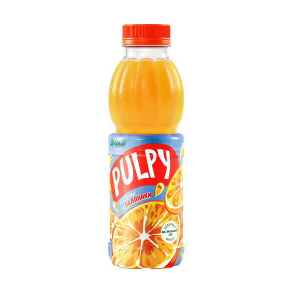 Добрый Pulpy 0,45л  Апельсин п/б
